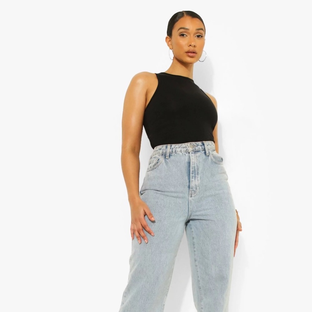 Racer Neck Cotton Bodysuit